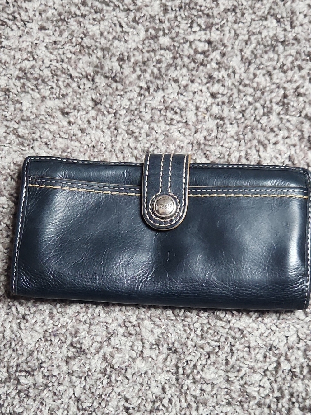 Fossil Black Leather Women's Wallet Vintage